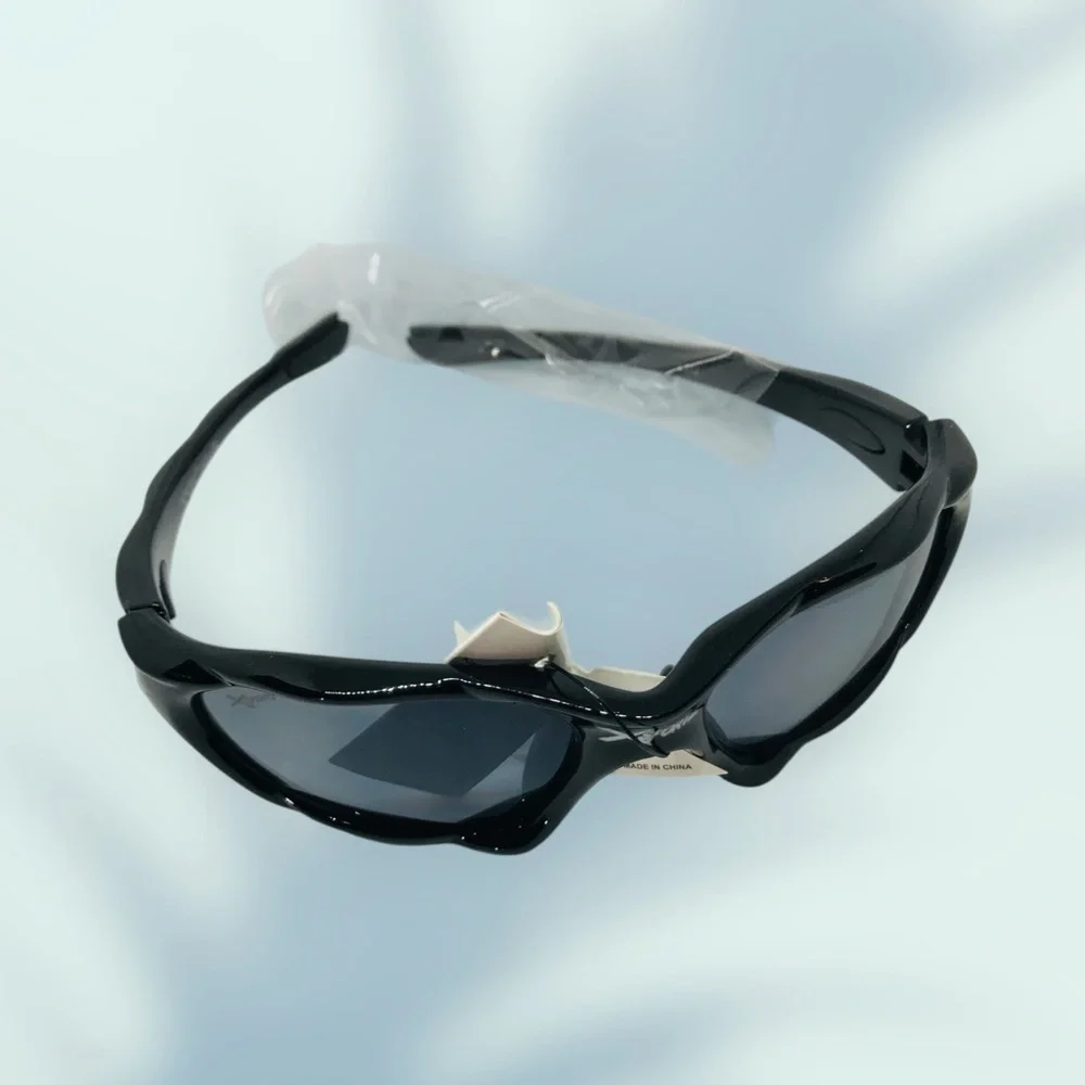Deadstock Black Sport Sunglasses Retro Summer Outdoor